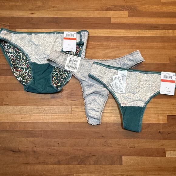 Assorted Cotton panty bundle, set of 3 green/grey XS - Picture 8 of 11